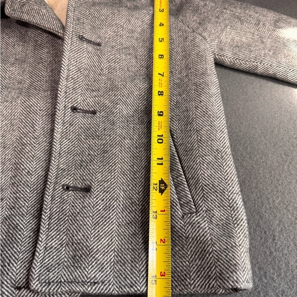H&M Kids Charcoal Herringbone Pea Coat - Picture 5 of 9